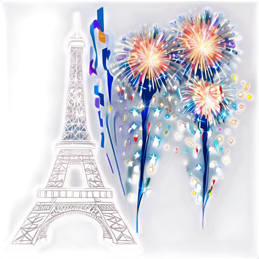 Eiffel Tower Fireworks Celebration Png 81