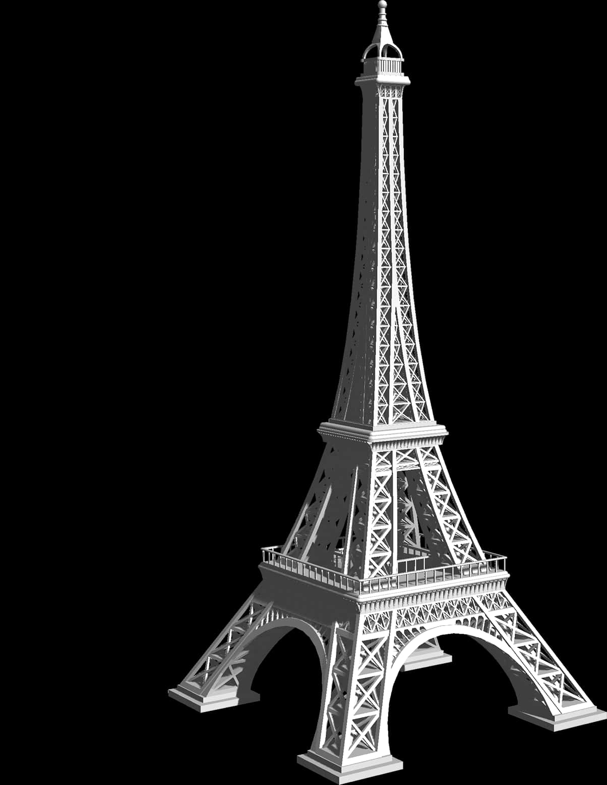 Eiffel Tower Graphic Blackand White