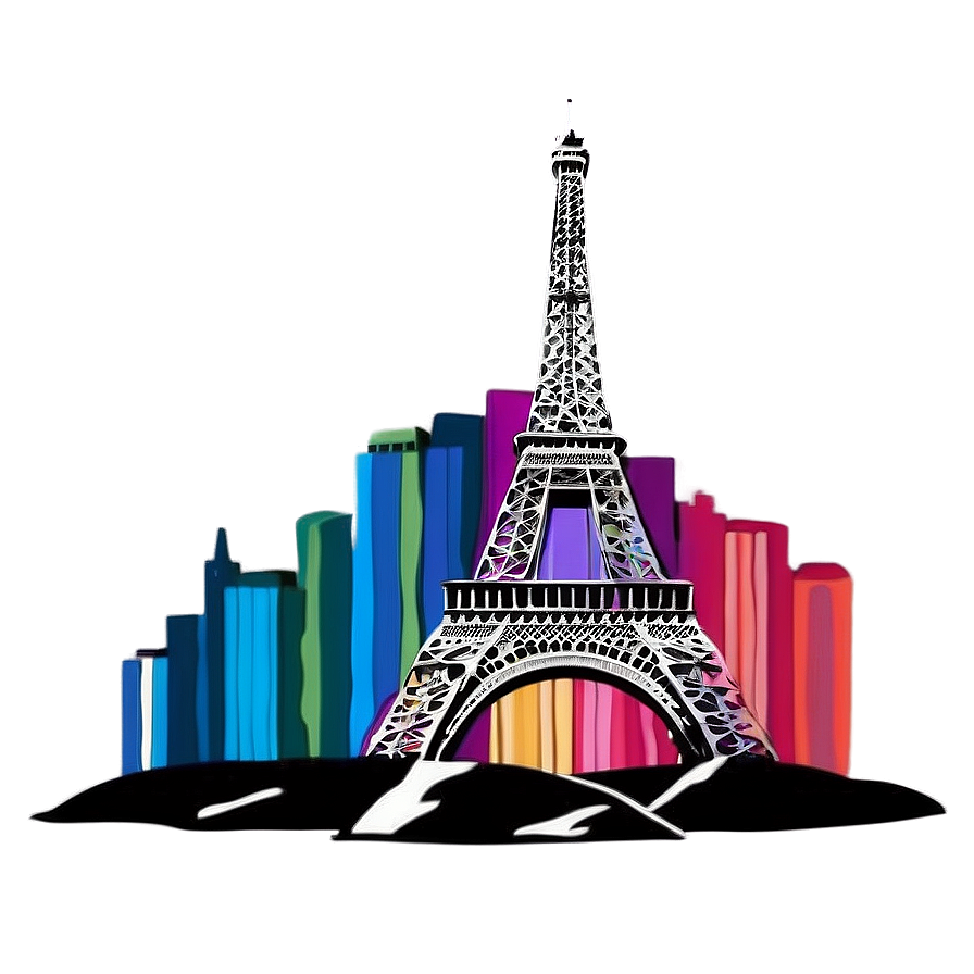 Eiffel Tower Paris Skyline Png Kyr