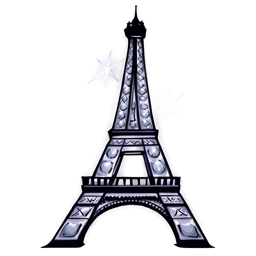 Eiffel Tower Romantic Night Png Gss