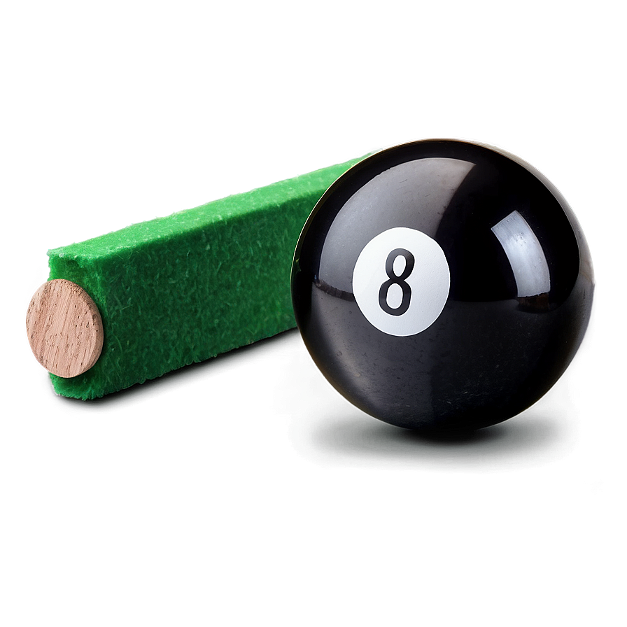 Eight Ball On Green Felt Png 84