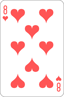 Eightof Hearts Playing Card