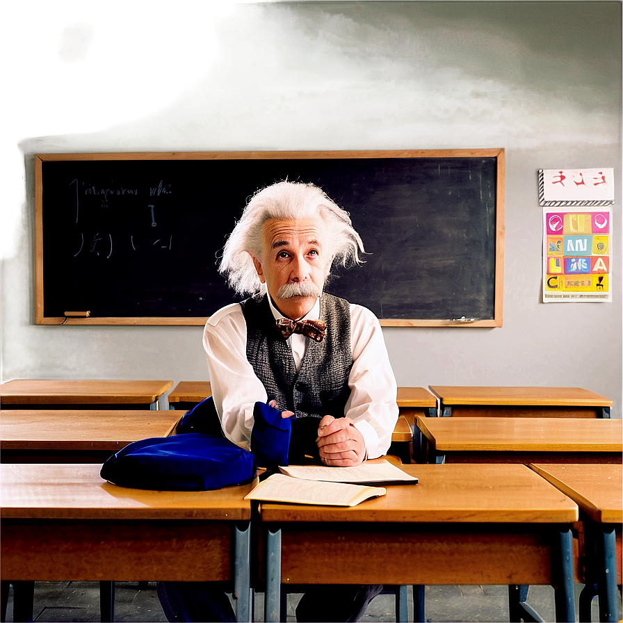 Einstein In Classroom Png 06242024