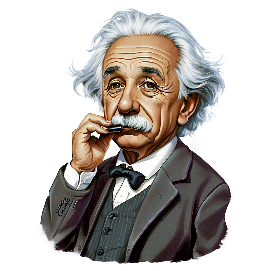 Einstein With Pipe Png 8