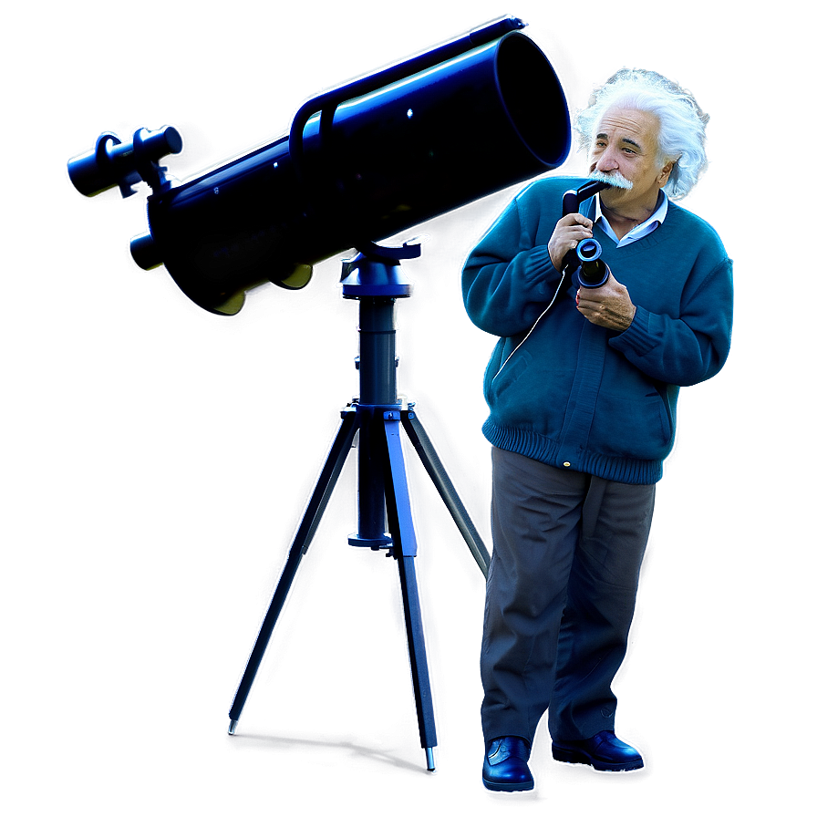 Einstein With Telescope Png 06242024