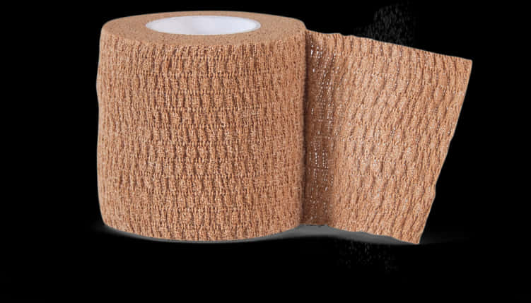 Elastic Bandage Rollon Black Background