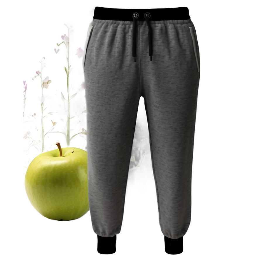 Elastic Waist Grey Sweatpants Png 85