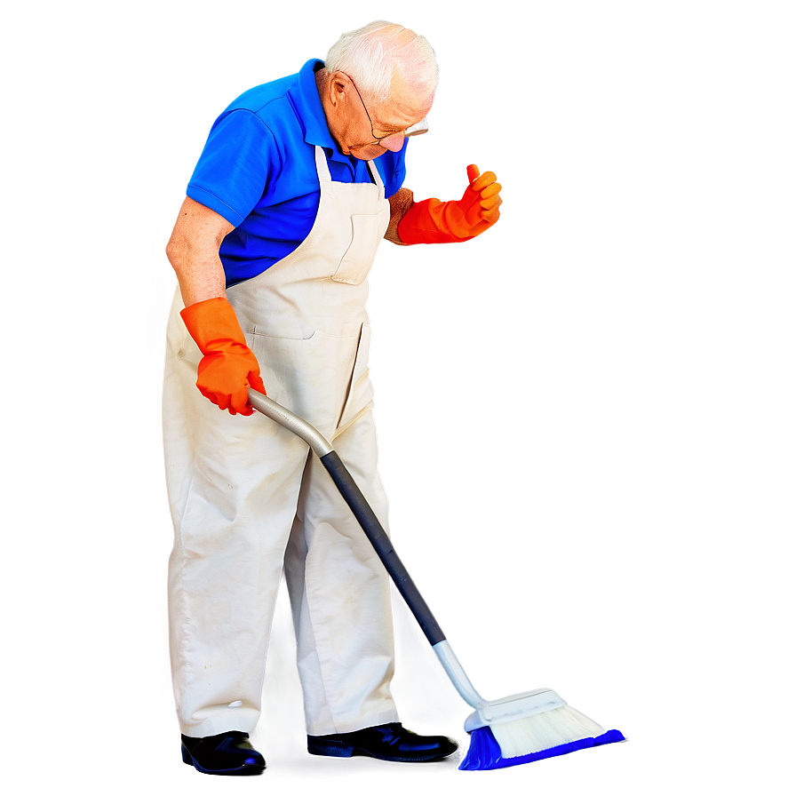 Elderly Janitor Png 06242024