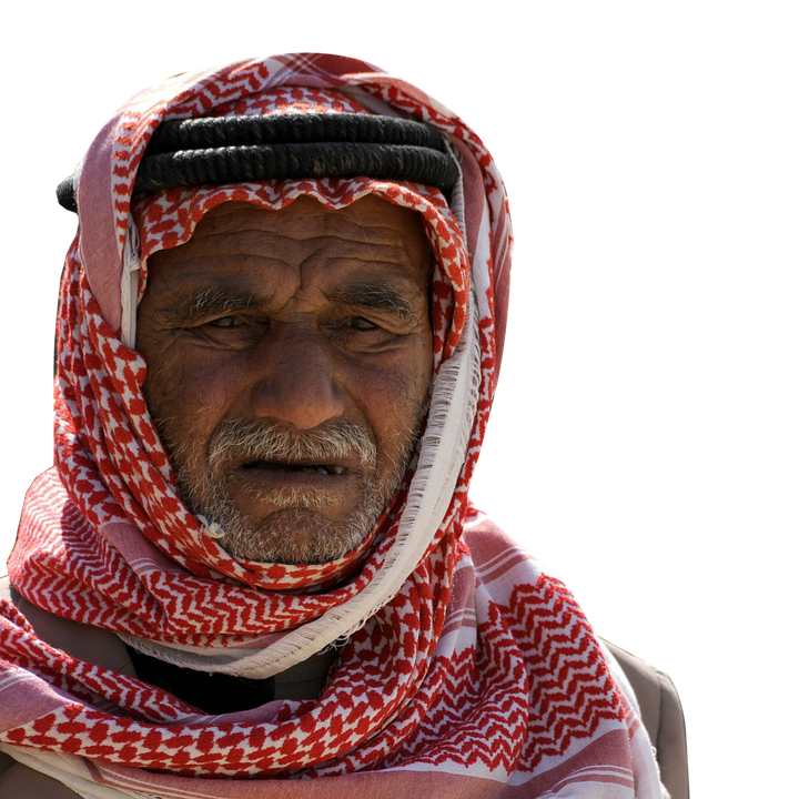 Elderly Manin Traditional Headscarf