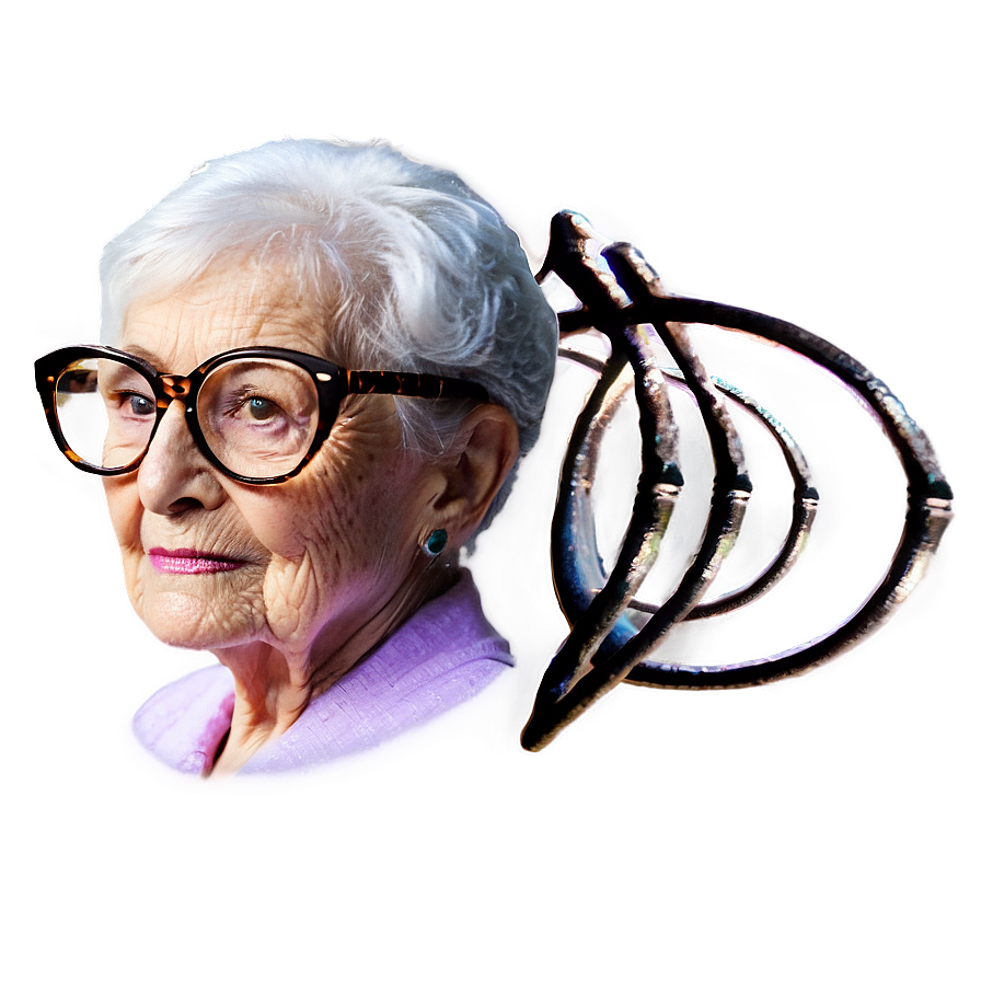 Elderly Woman In Glasses Png 06202024