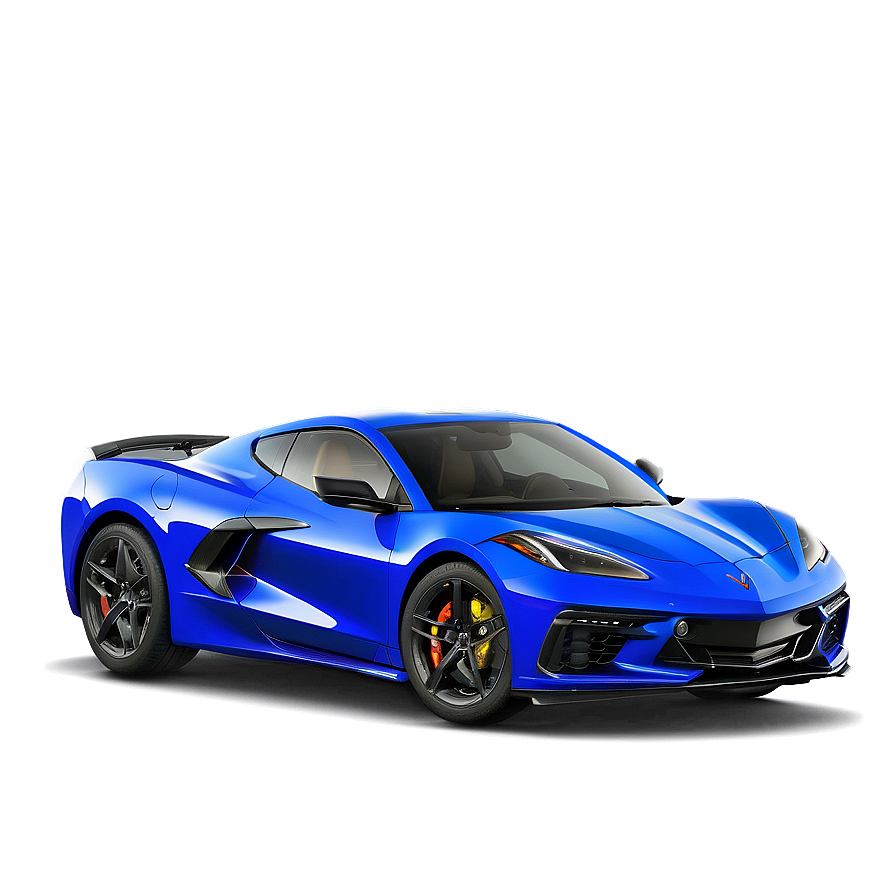 Electric Blue Corvette C8 Png 06252024