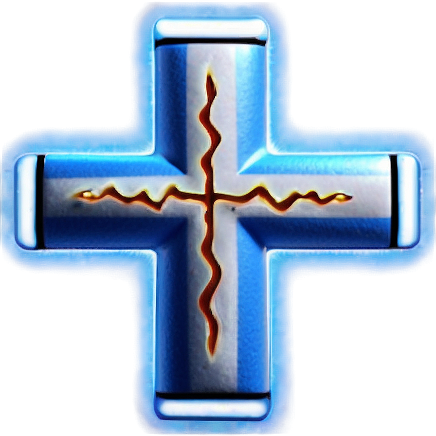 Electric Blue Cross Figure Png 84