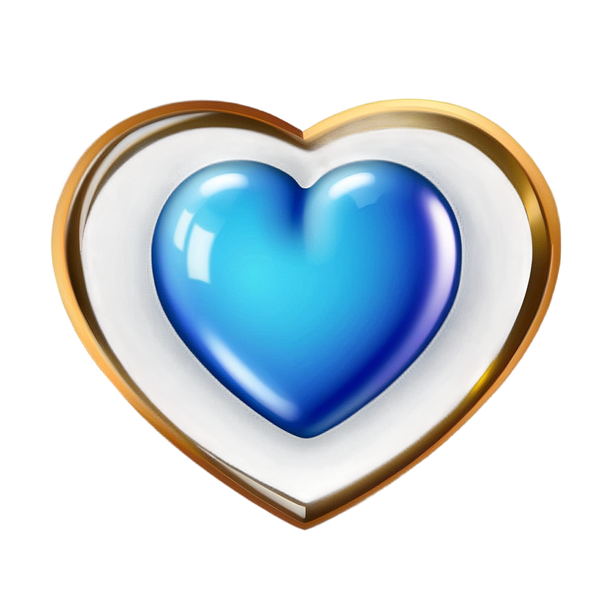 Electric Blue Heart Emoji Png 06272024