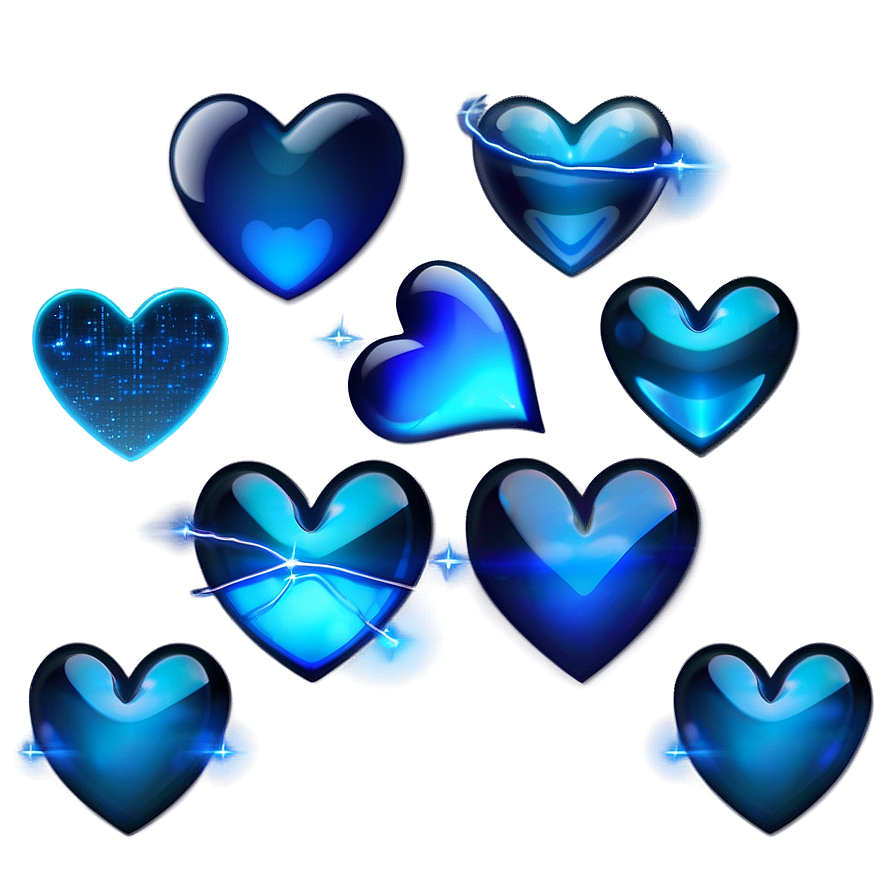 Electric Blue Heart Emoji Png Ubk