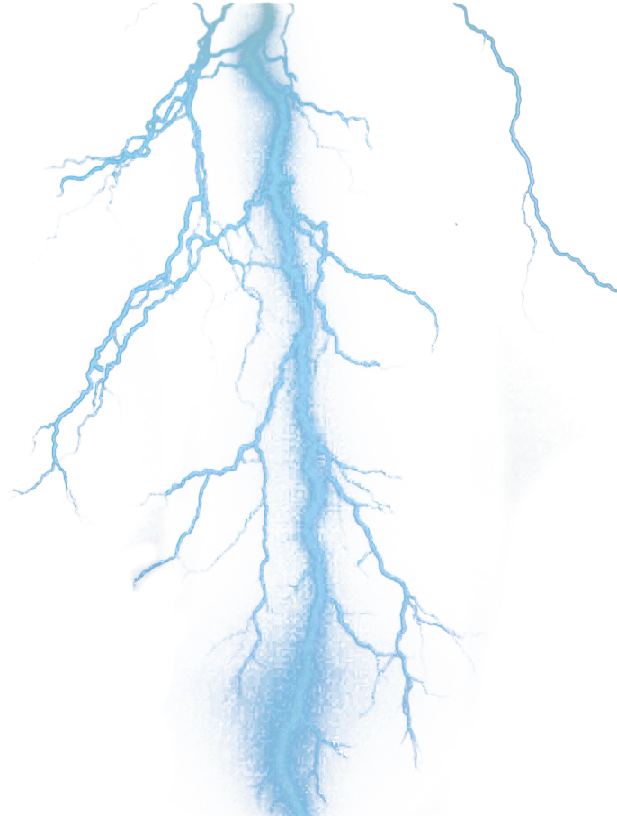 Electric Blue Lightning Strike