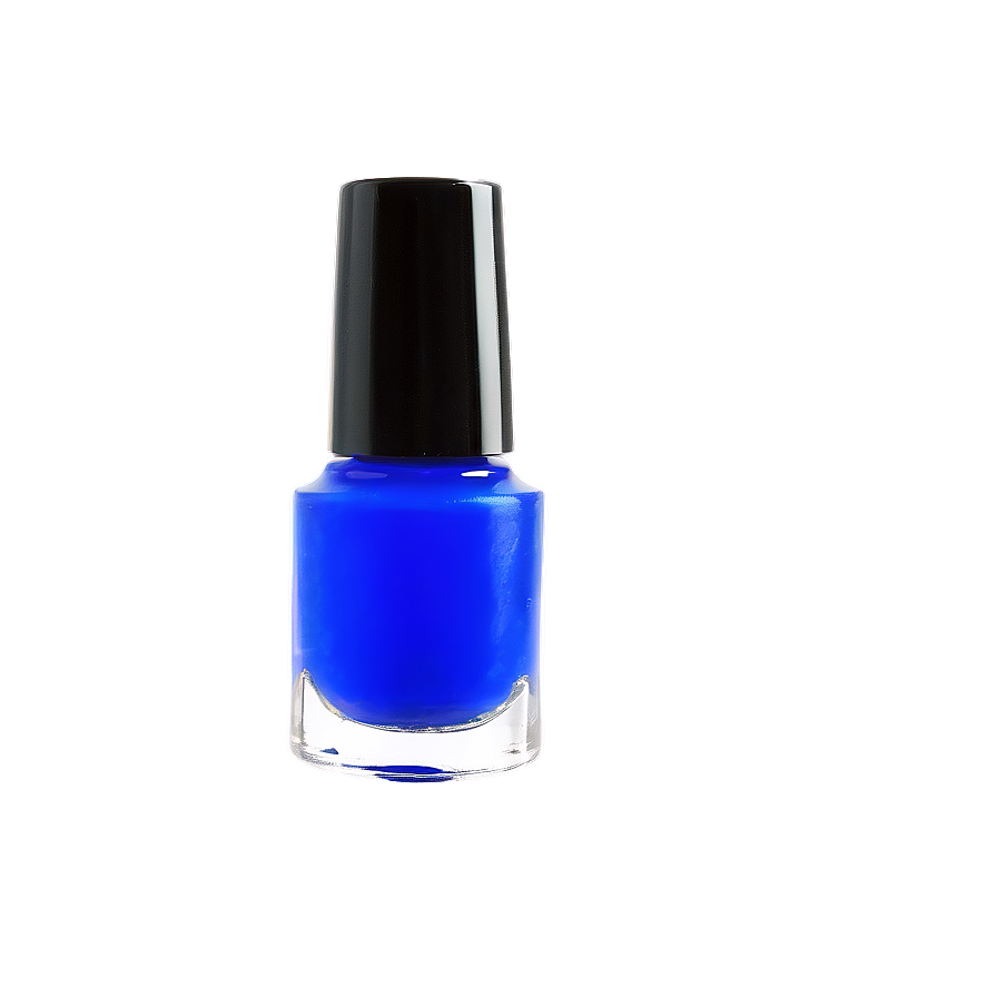 Electric Blue Nail Polish Bottle Png Bya23