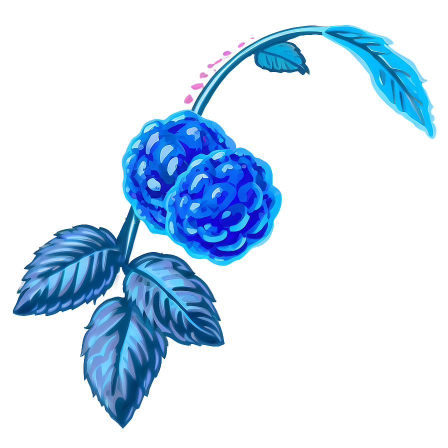 Electric Blue Raspberry Png 3