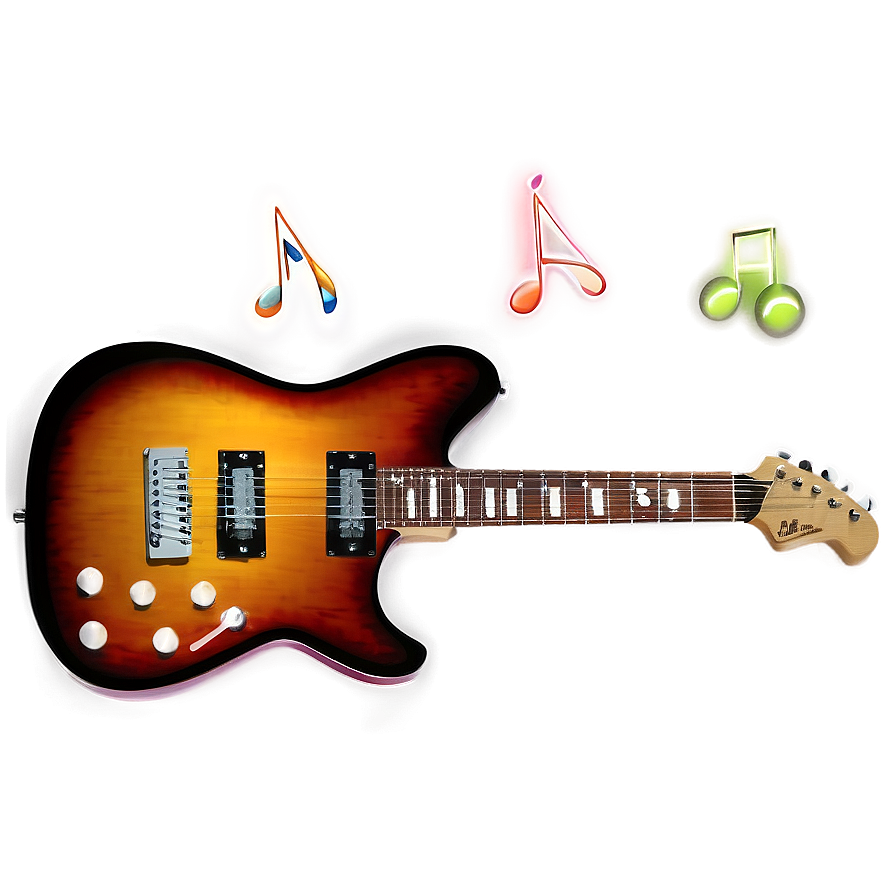 Electric Guitar Design Png Wpb