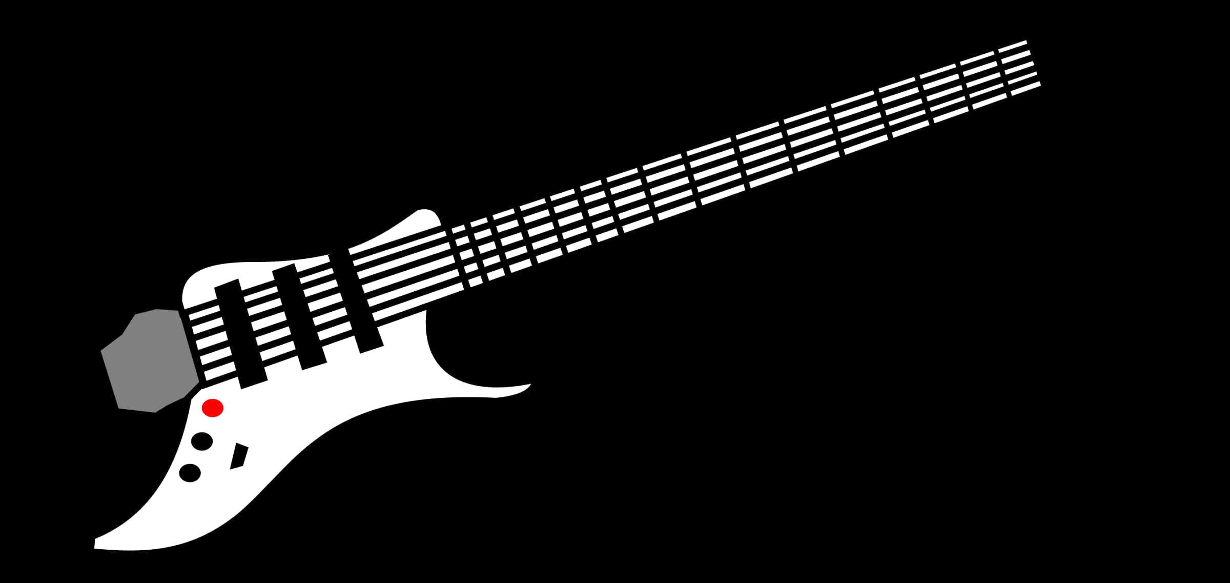 Electric Guitar Graphic Black Background