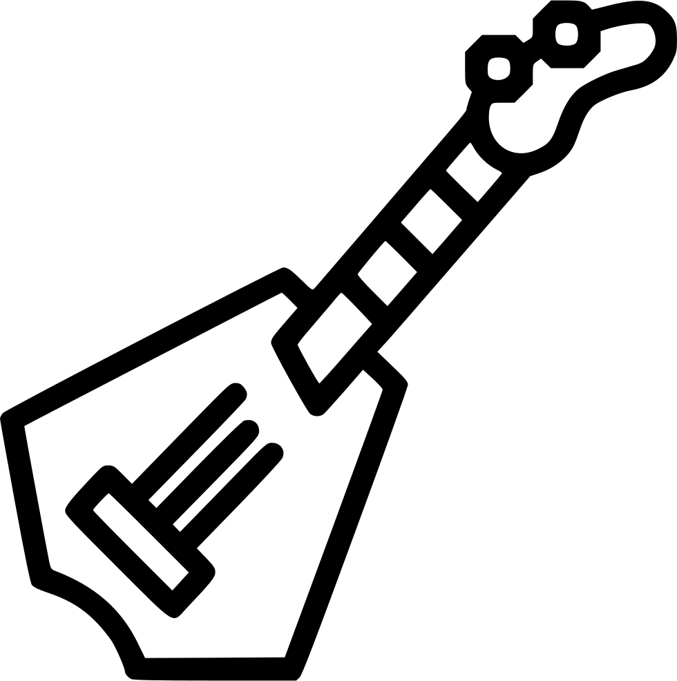 Electric Guitar Icon Silhouette