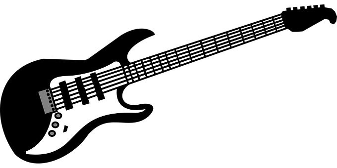 Electric Guitar Silhouette Graphic