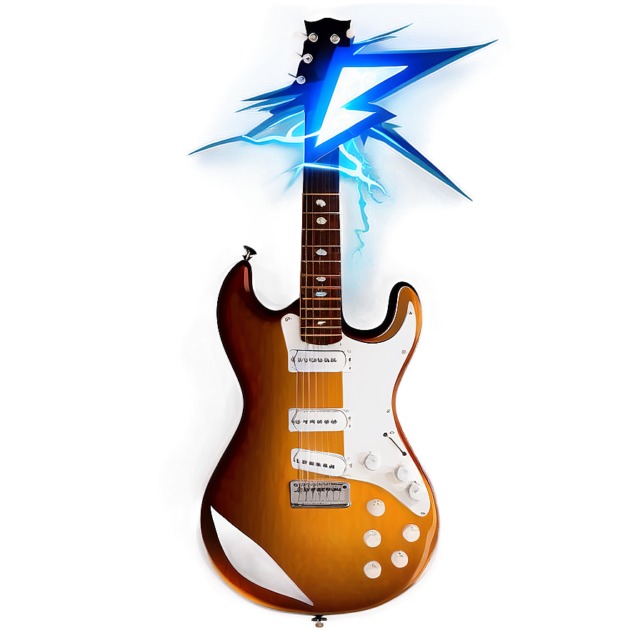 Electric Guitar With Lightning Png Wmx