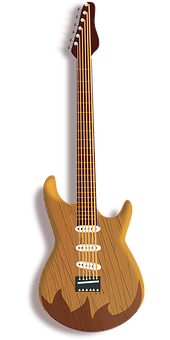 Electric Guitar Wooden Design