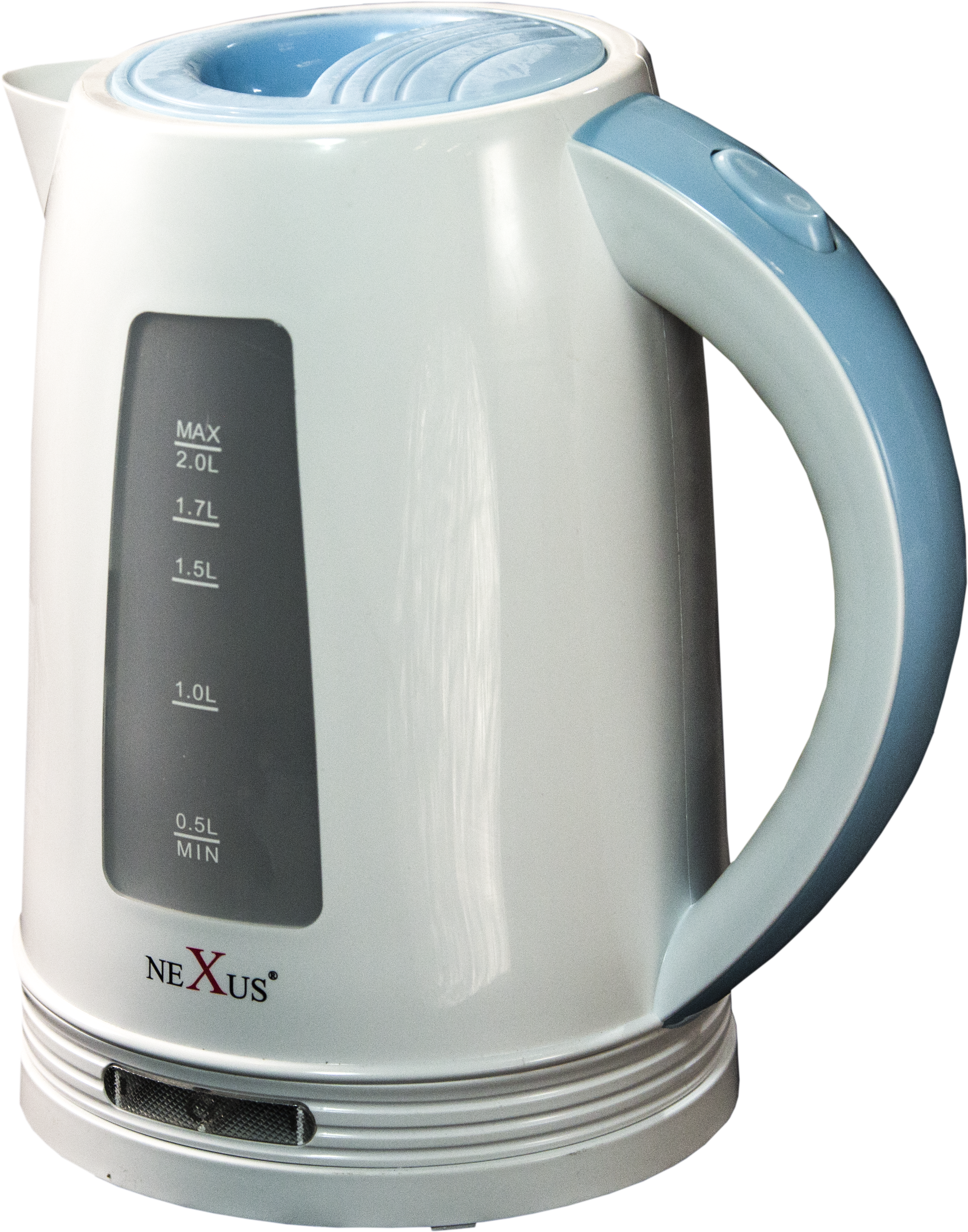 Electric Kettle Blue Accents Transparent Background