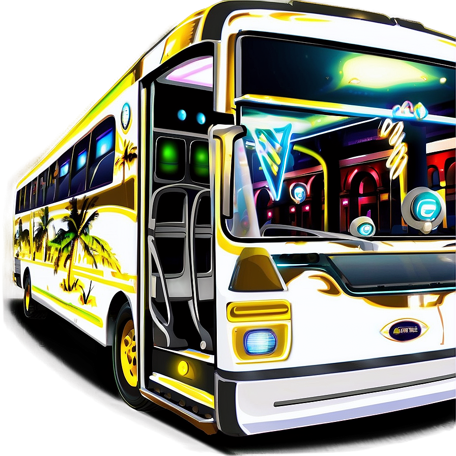 Electric Party Bus Scene Png 5