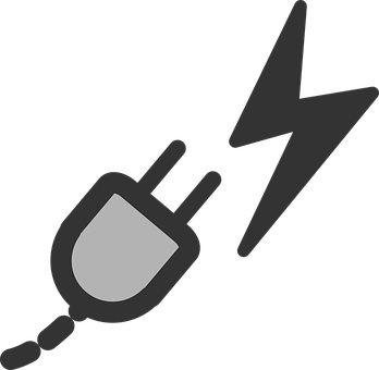 Electric Plugand Lightning Bolt Icon