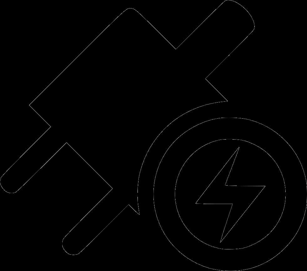 Electric Plugand Lightning Symbol