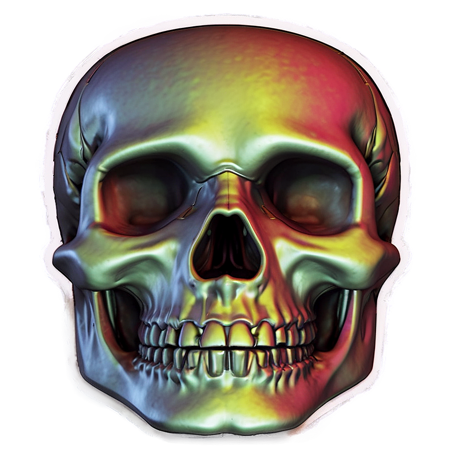 Electric Skull Face Visual Png Orv18