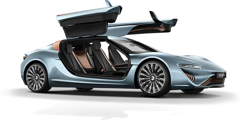 Electric Sports Car With Gullwing Doors