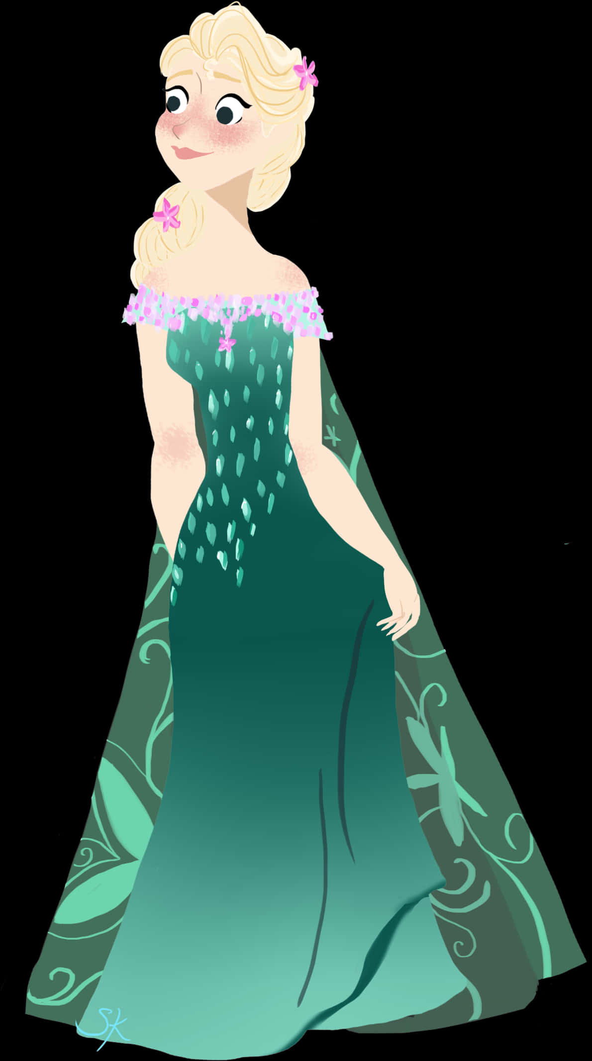 Elegant Animated Princess Elsa