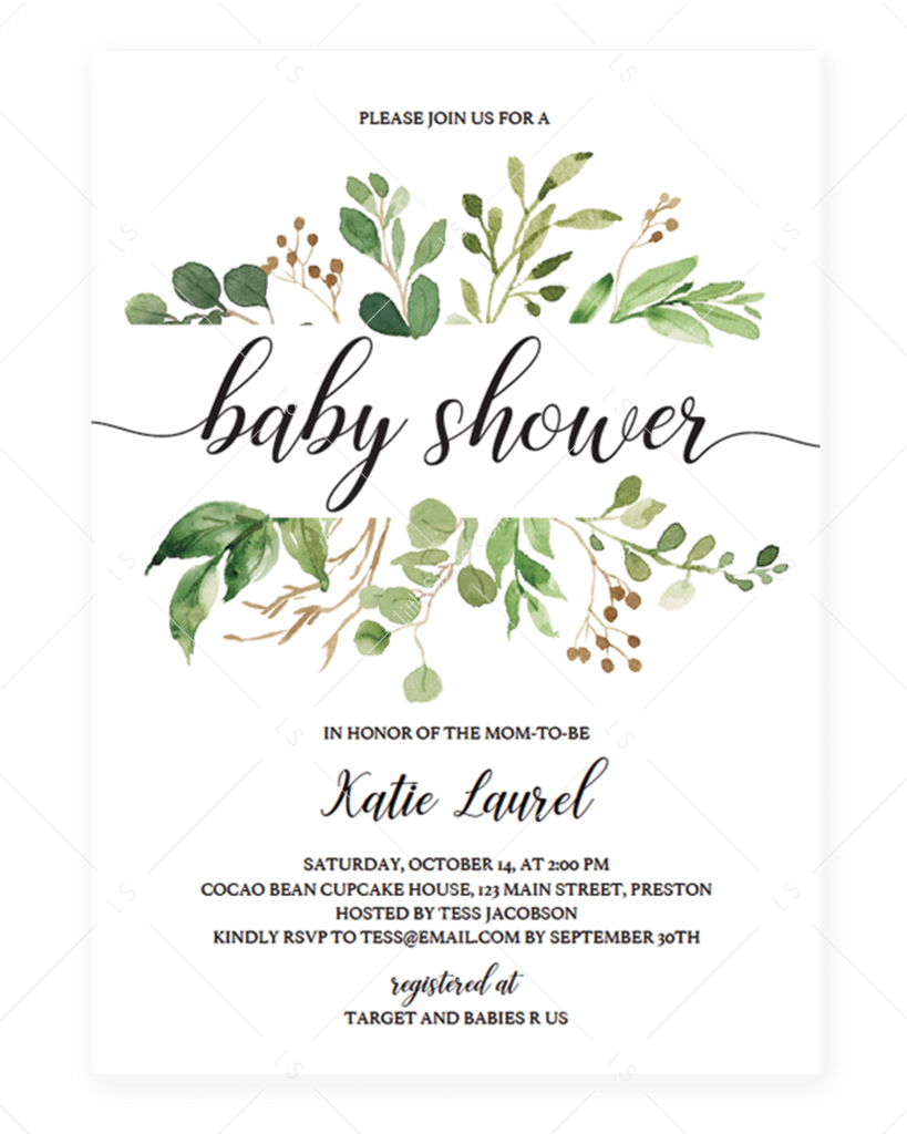 Elegant Baby Shower Invitation