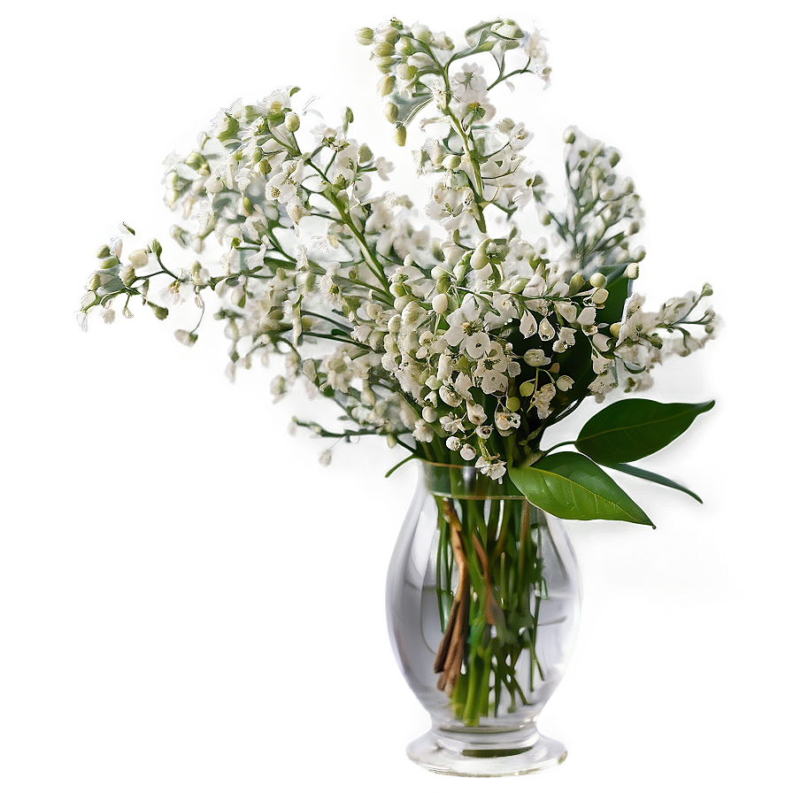 Elegant Babys Breath Floral Arrangement Png Kkp39