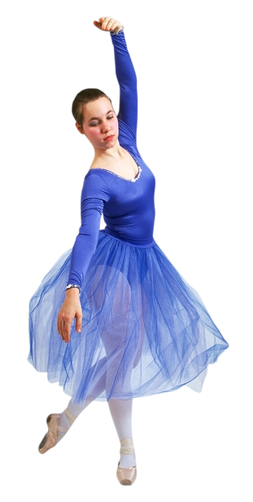 Elegant Ballerinain Blue Dress