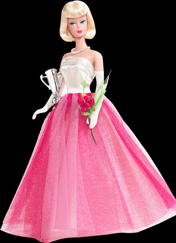 Elegant Barbiein Pink Gown