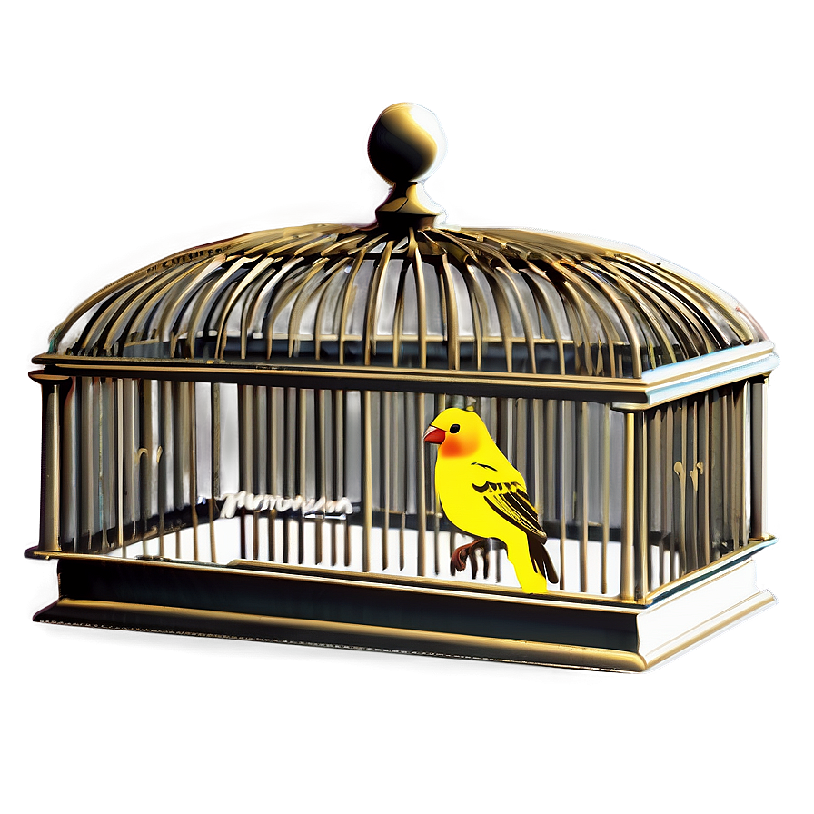 Elegant Bird Cage Graphic Png 06122024