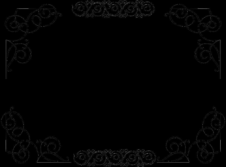 Elegant Black Certificate Border Design