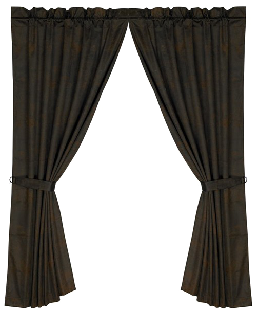 Elegant Black Curtains Open