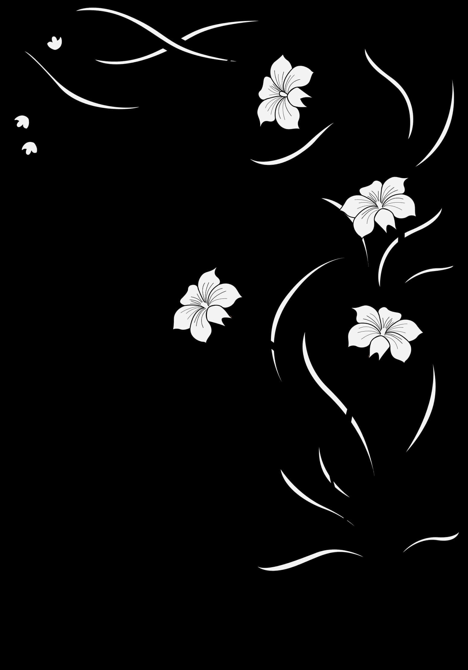 Elegant Black Floral Design