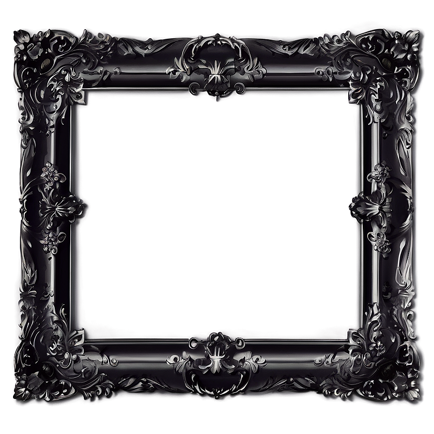 Elegant Black Frame Png Vax75