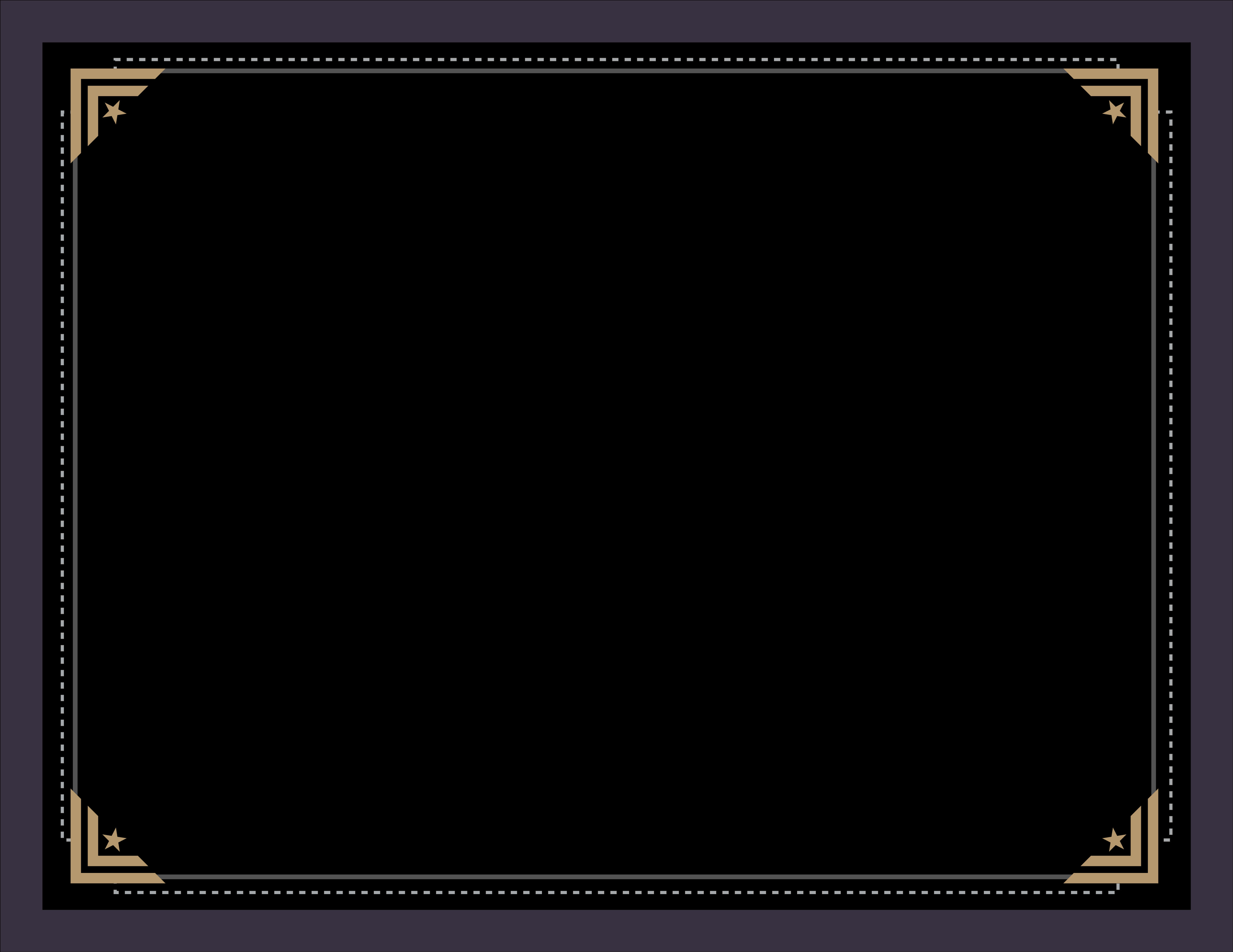 Elegant Black Gold Certificate Border