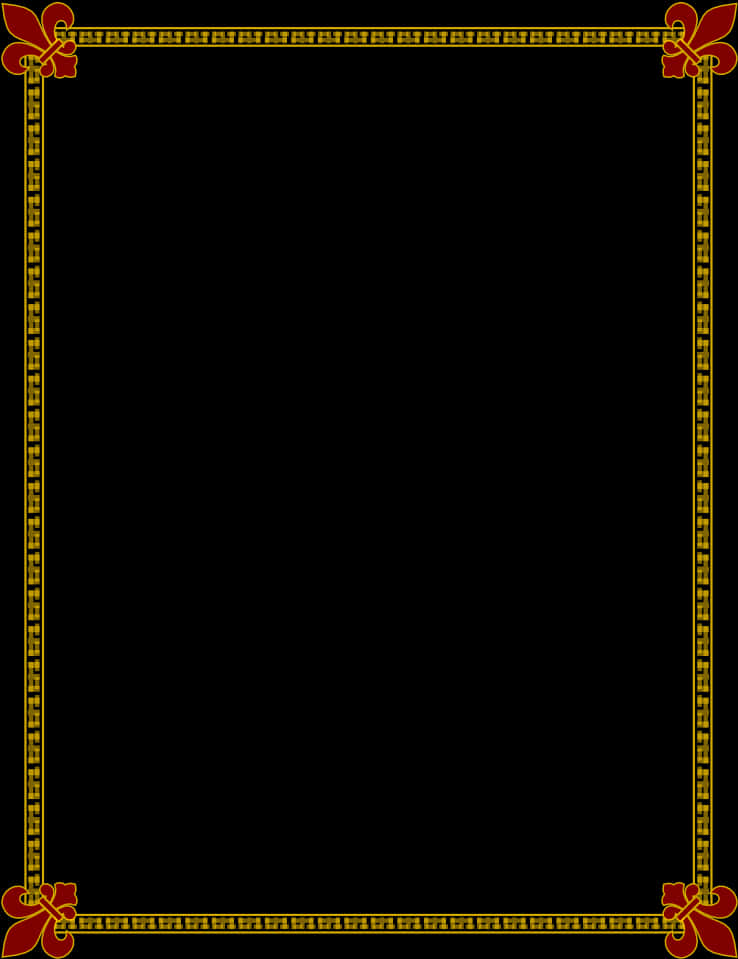 Elegant Black Gold Certificate Border