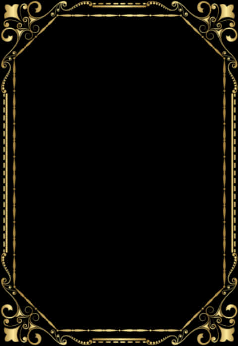 Elegant Black Gold Certificate Border