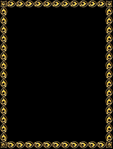 Elegant Black Gold Frame Design