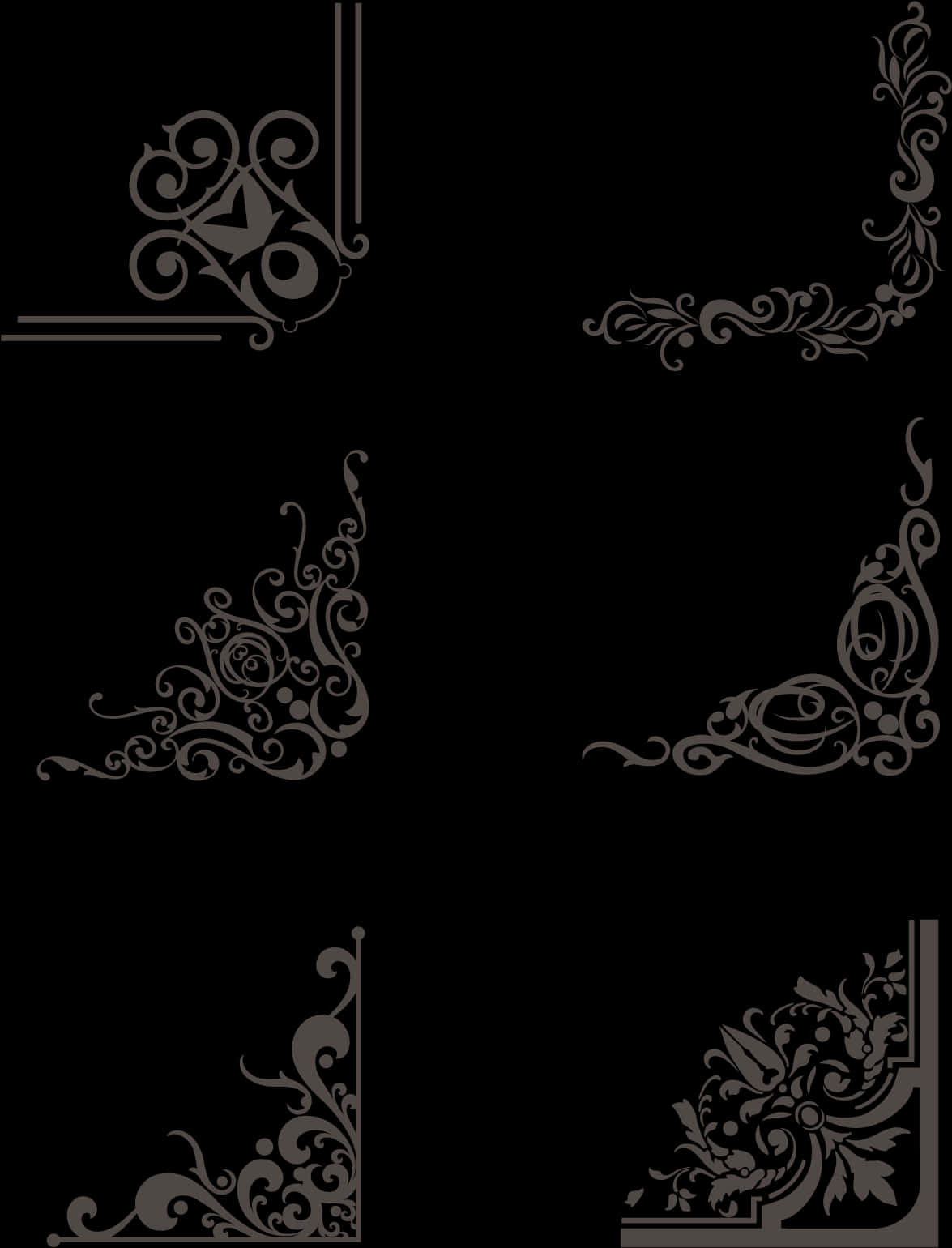 Elegant Black Lace Corner Designs