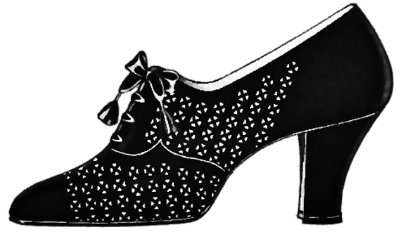 Elegant Black Lace Heeled Shoe