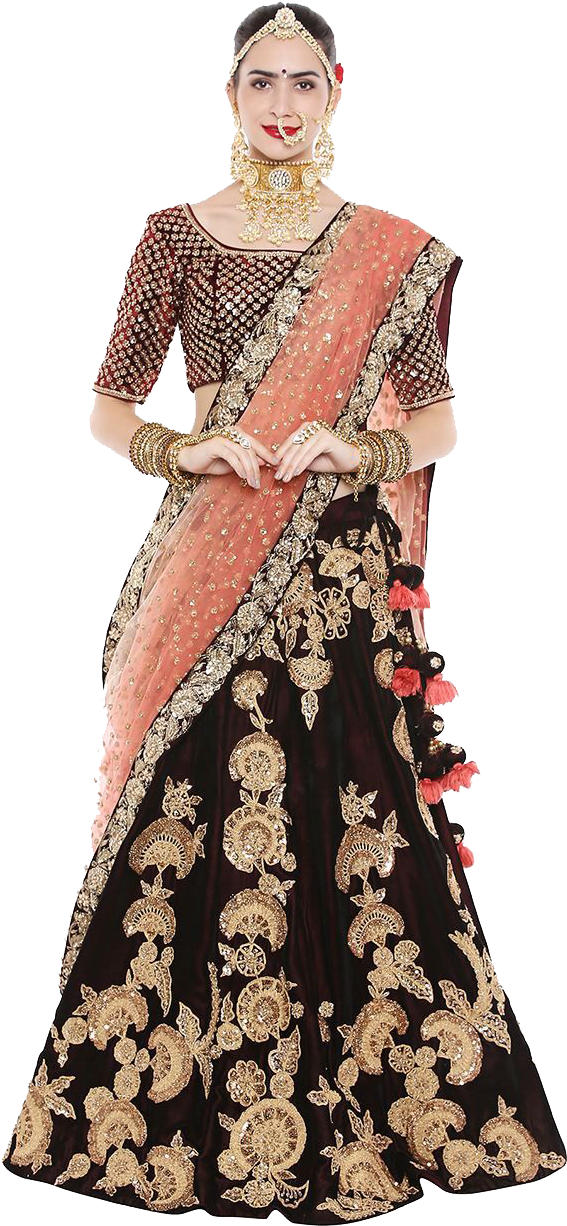 Elegant Black Lehenga Choli Traditional Attire